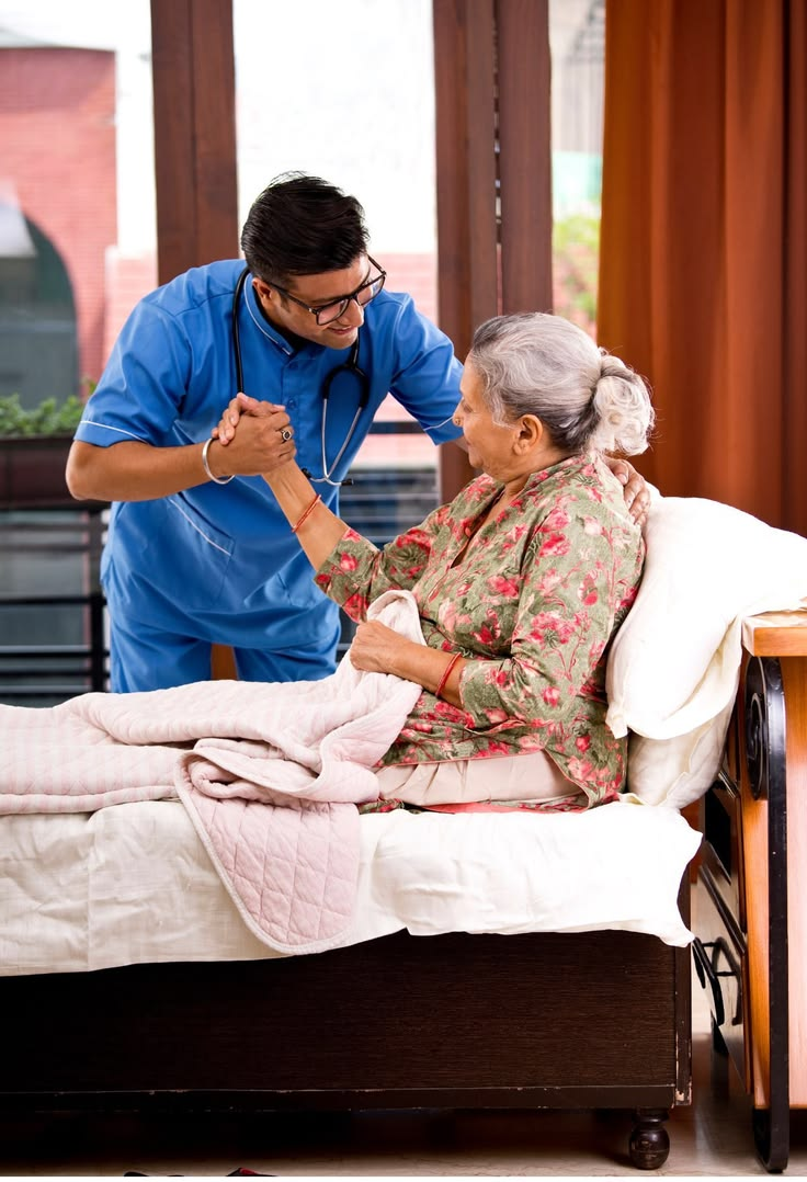 Helping elderly walk